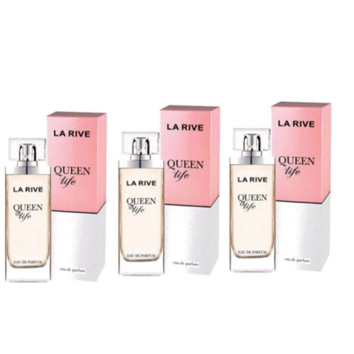 Kit 3 Perfumes Queen Of Life Fem La Rive Edp 75ml