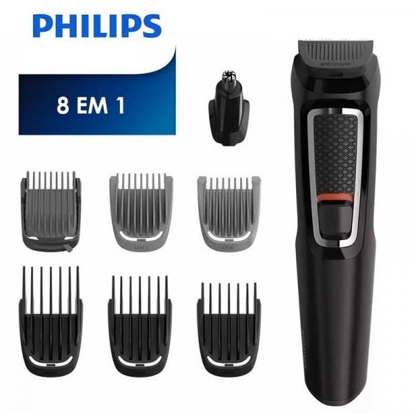 Kit Philips Barbeador e Aparador de Pelos Multigroom 8 em 1
