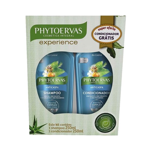 Kit Phytoervas Anticaspa Shampoo 250ml Grátis Condicionador 250ml