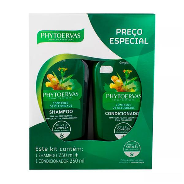 Kit Phytoervas Controle de Oleosidade Shampoo + Condicionador 250ml