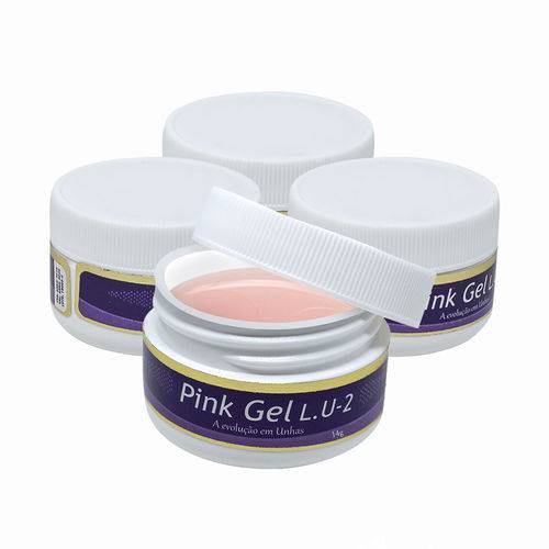 Kit Pink Gel Lu2 Piubella 14 Gramas - 4 Unidades