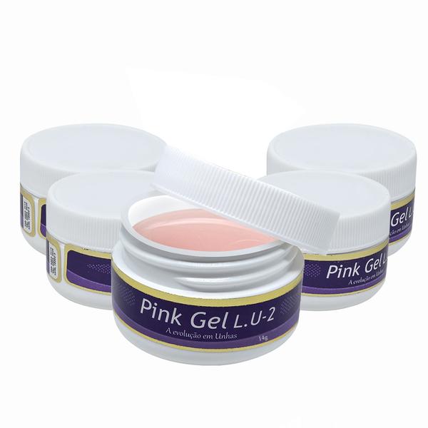 Kit Pink Gel Lu2 Piubella 14 Gramas - 5 Unidades
