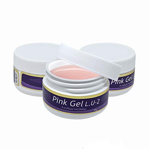 Kit Pink Gel Lu2 Piubella 14 Gramas - 3 Unidades