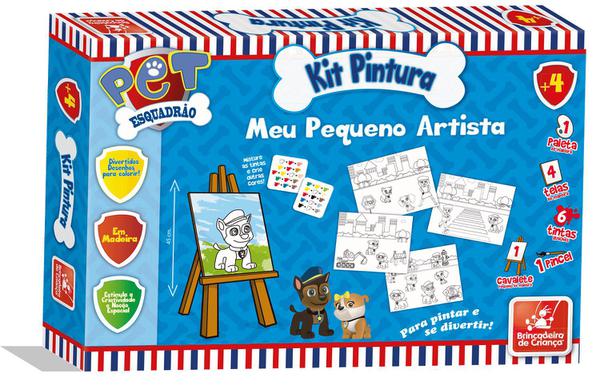 Kit Pintura - Esquadrão Pet - Meu Pequeno Artista - Brincadeira de Criança