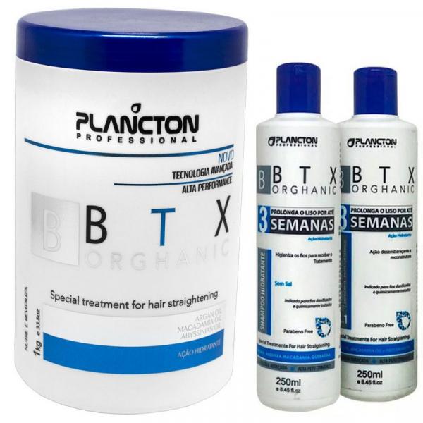 Kit Plancton Shampoo, Condicionador e Botox Orghanic 1Kg