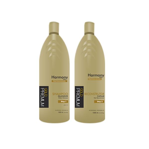 Kit Plastica dos Fios Gold Premium (especifico para Cabelos Afros) - Harmony Liss