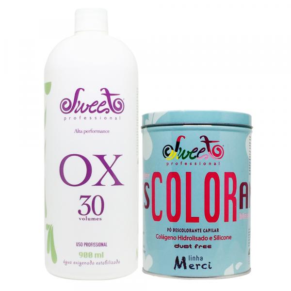 Kit Pó Descolorante e Oxidante 30V - Merci - Sweet Hair - Sweet Professional