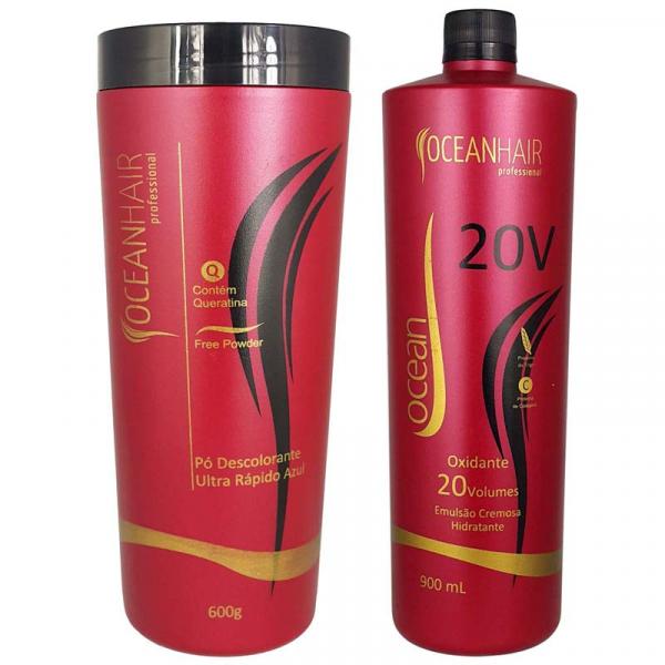 Kit Pó Descolorante Ultra + Água Oxigenada 20 Volumes - Ocean Hair - Oceanhair