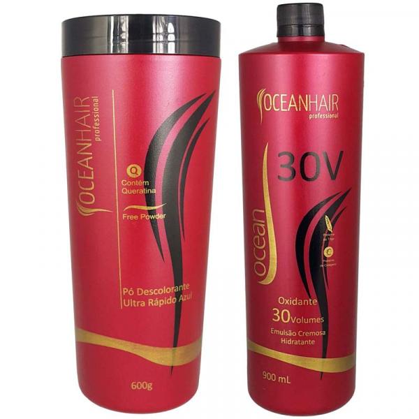 Kit Pó Descolorante Ultra + Água Oxigenada 30 Volumes - Ocean Hair - Oceanhair
