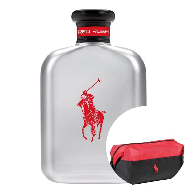 KIT Polo Red Rush Ralph Lauren EDT - Perfume Masculino 125ml+Ralph Lauren Polo Red - Nécessaire Lona