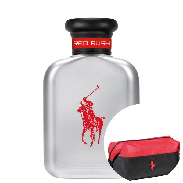 KIT Polo Red Rush Ralph Lauren EDT - Perfume Masculino 75ml+Ralph Lauren Polo Red - Nécessaire Lona