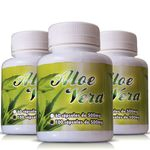Kit 3 Potes Aloe Vera 500Mg 100 Cápsulas Ervas Brasilis