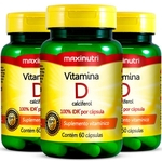 Kit 3 Potes Vitamina D 60 Cápsulas Maxinutri