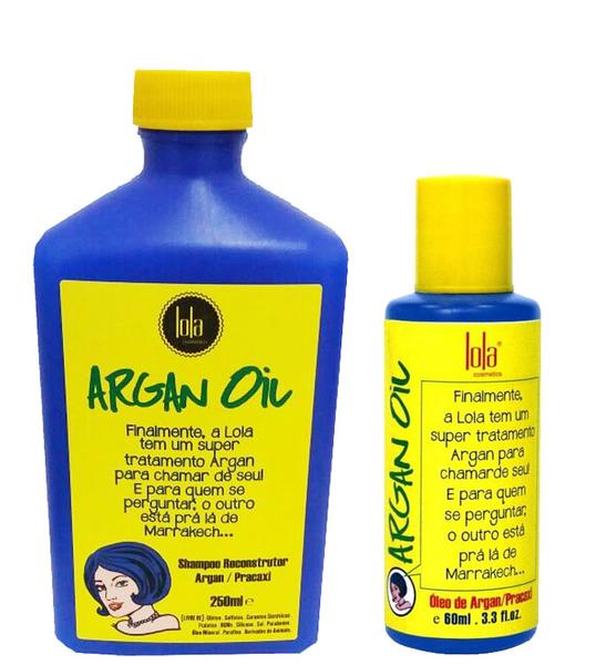 Kit Pracaxi Lola Cosmetics Shampoo 250ml e Óleo de Argan 60ml