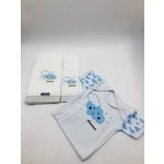 Kit Presente Azul Bebe Com 3 Pçs - Alvinha Minasrey Ref 5977