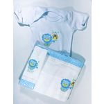 Kit Presente 3pçs Bebê Safari Azul- Minas Rey