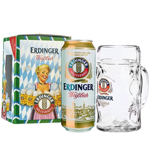 Kit Presenteável Erdinger Lata - 1 Cerveja + Caneca