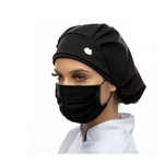 Máscara Proteção não descartável Tecido com Forro Algodão Lavável 8 unidades Preta