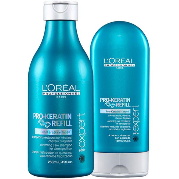 Kit Pro-Keratin Refill LOréal Professionnel Shampoo 250ml e Condicionador 150ml - Loreal