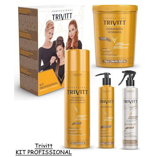 Kit Profissional Itallian Trivitt 2018 Hidratação 4 Produtos