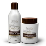 Kit Profissional Shampoo 300ml E Máscara De Mandioca 250gr Forever Liss