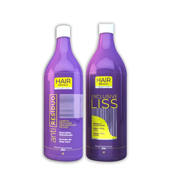 Kit Progressiva Exclusive Liss Shampoo e Ativo 1000ml - Hair Brasil Cosméticos