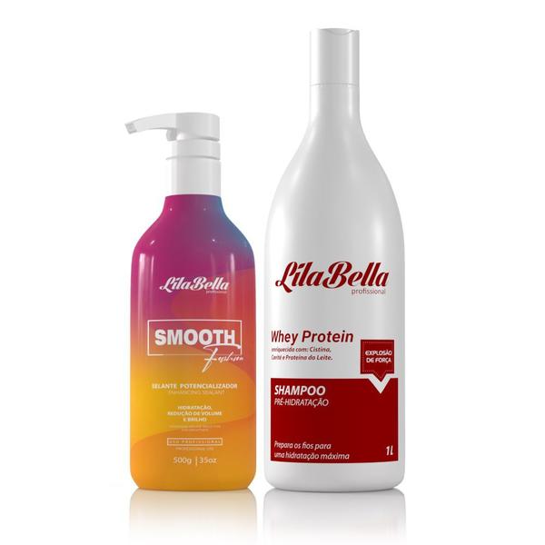 Kit Progressiva Smooth Fashion 500g e Shampoo Lilabella