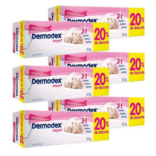 Kit Promoção Dermodex Prevent 30g - 20% Off - 6 Unid.