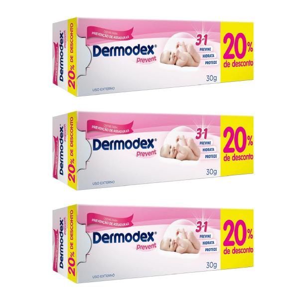 Kit Promoção Dermodex Prevent 30g - 20 OFF - 3 Unid.