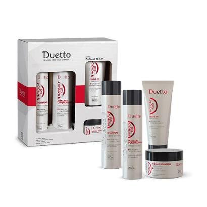 Kit Proteçao Cor Duetto 1 Shampoo 300ml + 1 Condic. 300ml + 1 Leave-in 200ml +1 Máscara 280g