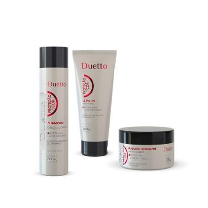 Kit Proteção da Cor Duetto 1 Shampoo 300ml+ 1 Máscara 280g +1 Leave-In 200ml