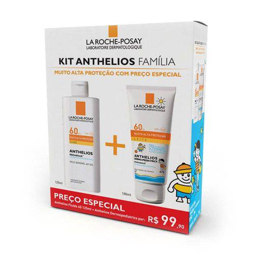 Kit Proteção Solar Facial Anthelios Fluide Fps 60 125ml + Dermo Pediatric
