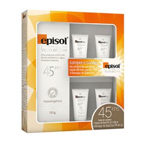 Kit Proteção Solar Facial Episol Oil Free FPS 45 + Episol Sec FPS 60