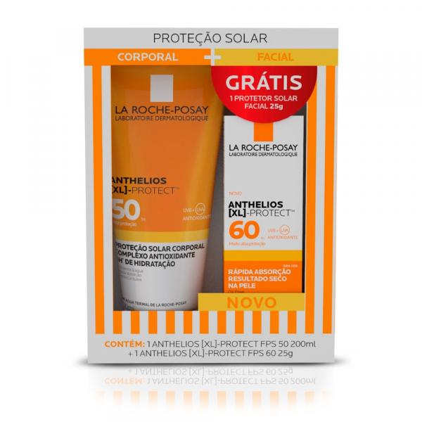 Kit Protetor Solar Corporal La Roche Posay Anthelios XL Protect FPS50 + Protetor Solar Facial XL Protect FPS60