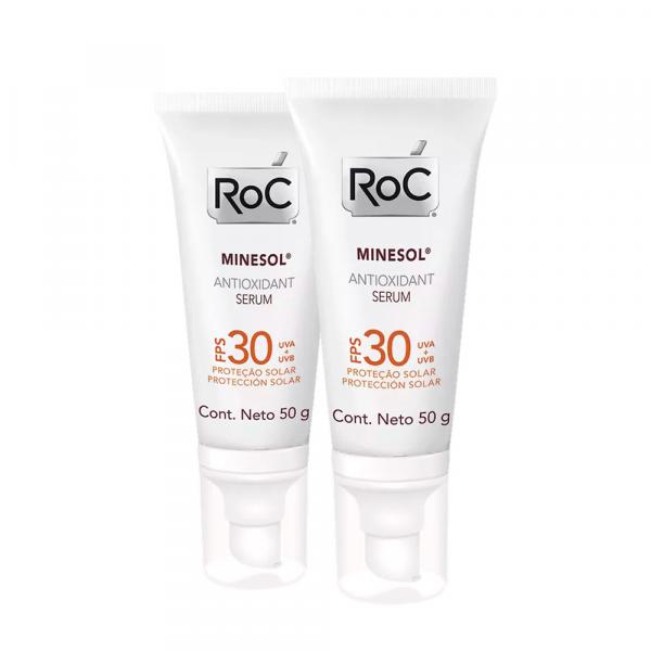 Kit 2 Protetor Solar Facial Roc Minesol Antioxidant Serum FPS30 50g