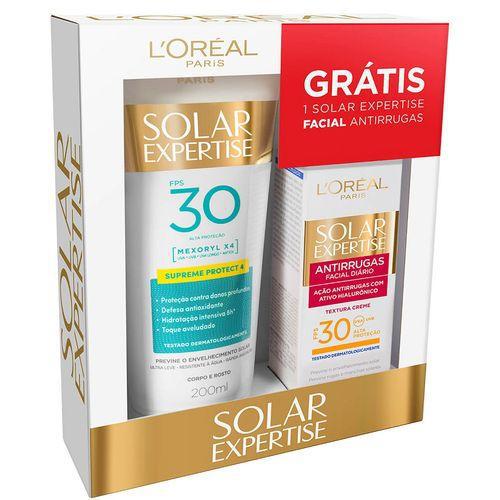 Kit Protetor Solar Loréal Fps30 200ml+ Protetor Solar Facial Antirrugas Fps30 25g - Loreal