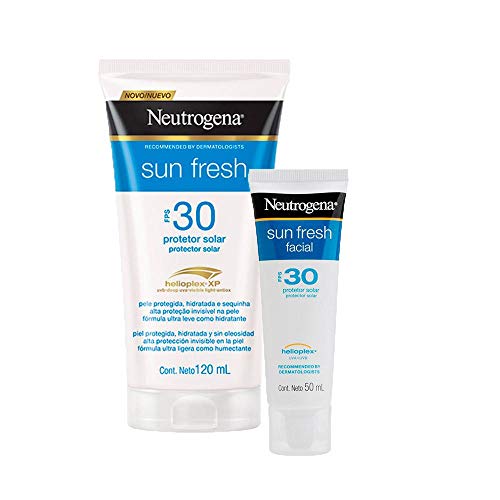 Kit Protetor Solar Neutrogena Sun Fresh Corpo Fps 30 120 Ml + Facial Neutrogena Sun Fresh Fps 30 50g