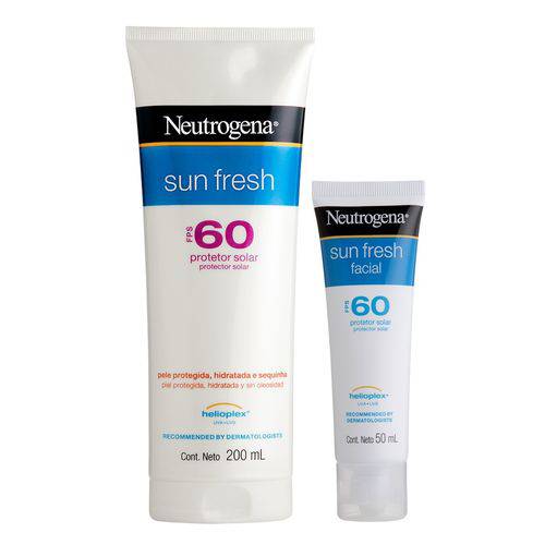 Kit Protetor Solar Neutrogena Sun Fresh Corpo FPS 60 + Protetor Facial 60 FPS