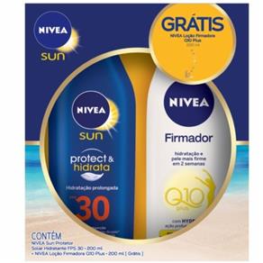 Kit Protetor Solar Nivea Sun Fps30 200Ml + Creme Nivea Firmador Q10 200Ml