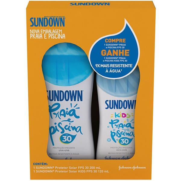 Kit Protetor Solar Sundown Fps 30 200ml + Fps 30 Kids 120ml - Johnson Johnson