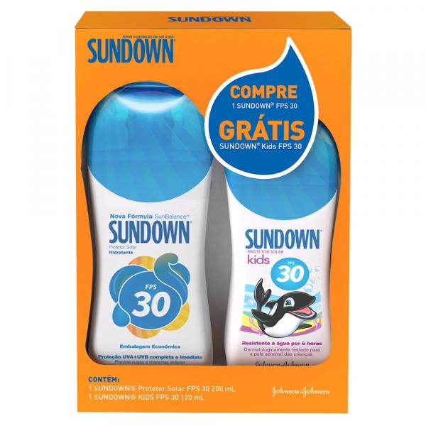 Kit Protetor Solar Sundown FPS30 200ml Grátis Protetor Solar Sundown Kids 120ml - Johnsons