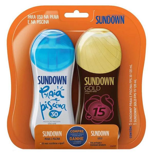 Kit Protetor Solar Sundown Fps30 120ml + Fps15 Gold 120ml - Johnson