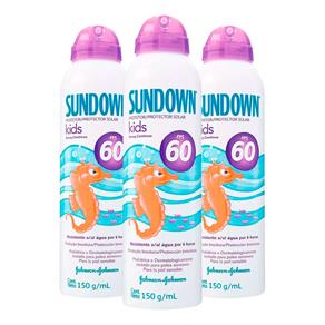 Kit 3 Protetor Solar Sundown Kids Spray Contínuo FPS 60 150ml