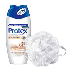 Kit Protex Pró-Hidrata Sabonete Líquido 250ml + Esponja de Banho