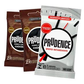 Kit Prudence Sabor Café + Extra Grande Ultra Sensível 12 Preservativos