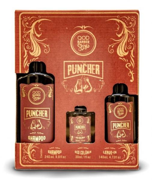 Kit Puncher QOD - Shampoo 240 ML + Leave In 140 ML + Mini Deo Colônia 30 ML