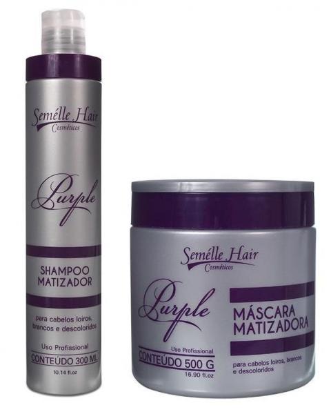 Kit Purple Semélle Hair Shampoo Matizador + Máscara 500 G - Semelle Hair