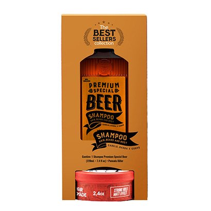 Kit QBS Shampoo Premium Special Beer 200ml + Pomada de Cabelo Killer