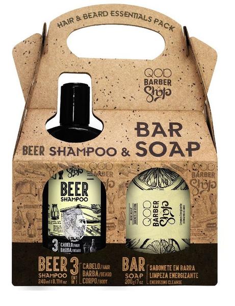 Kit - QOD Barber Shop - Beer Shampoo Bar Soap