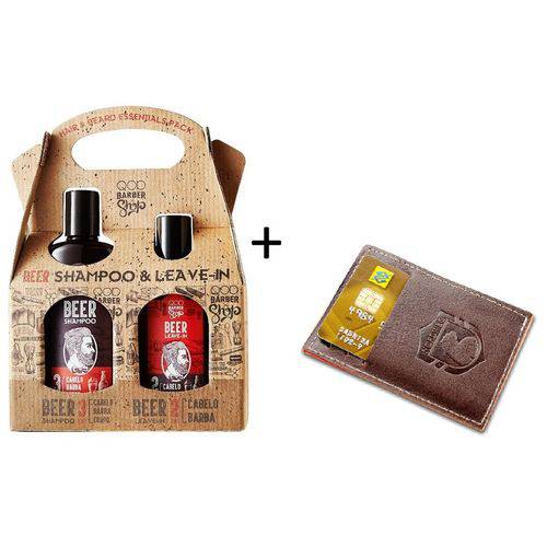 Kit - Qod Beer Shampoo & Leave In + Carteira Party Wallet Nordweg Café
